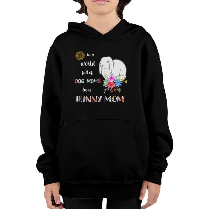 Womens Funny Be A Mini Lop Bunny Rabbit Mom V-Neck Youth Hoodie