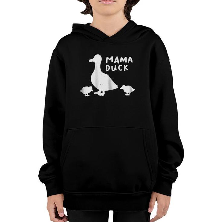 Womens Funny Mama Duck Mother I Duckling Babies Mom Of 2 Ver2 Youth Hoodie