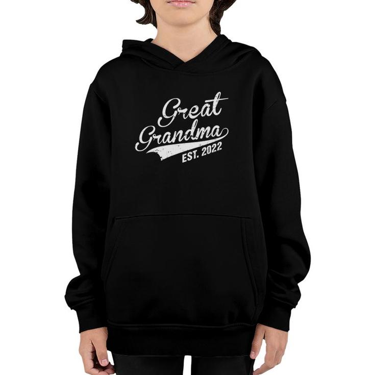 Womens Great Grandma Est 2022 First Time Great Grandmom Cool Gift  Youth Hoodie