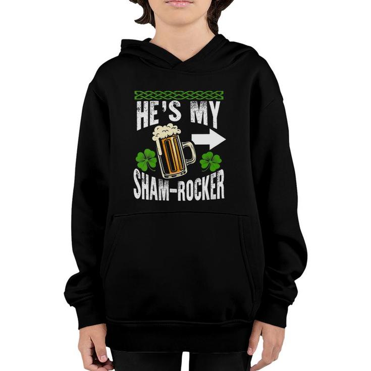 Womens His & Hers Couples Friends Family St Patrick's Day Matching V-Neck Youth Hoodie