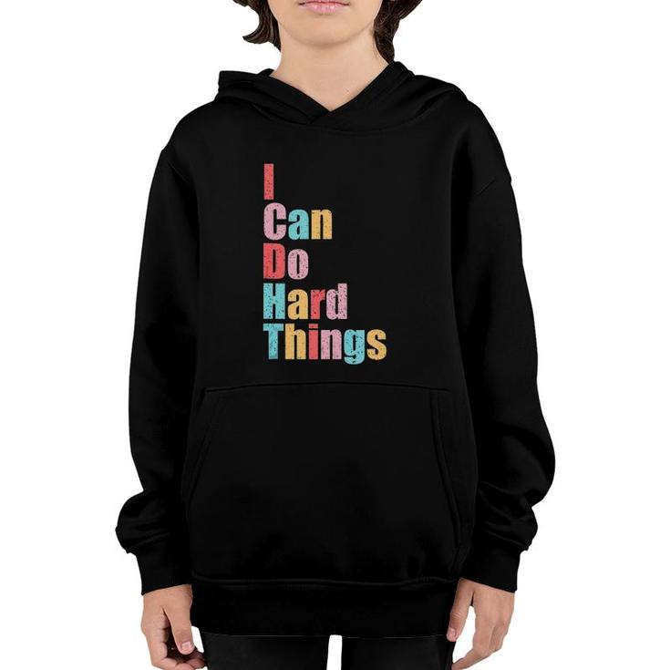 Womens I Can Do Hard Things Vest Workout Summer Casual  Youth Hoodie