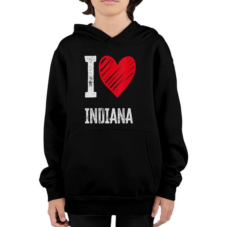 Womens I Love Indiana I Heart Indiana Tee Usa For In Lovers  Youth Hoodie