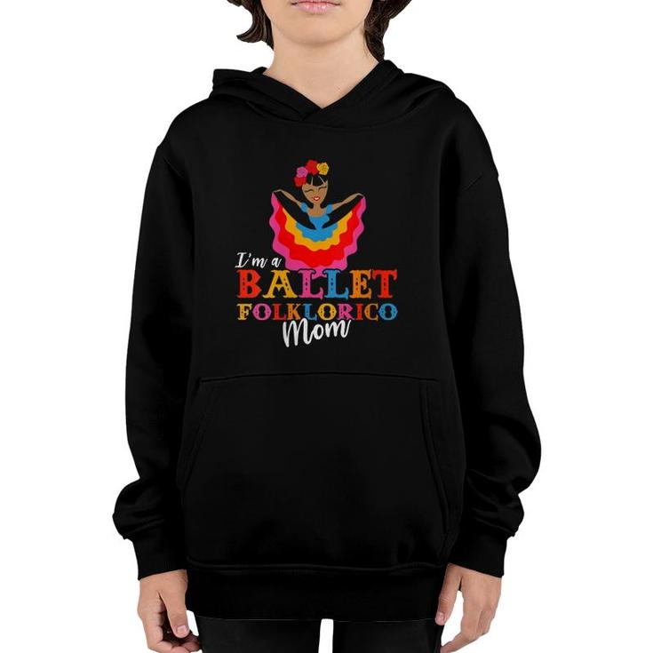 Womens I'm A Ballet Folklorico Mom Dance V-Neck Youth Hoodie