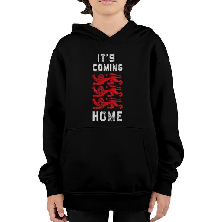 Womens It's Coming Home England Three Heraldic Lions V-Neck Youth Hoodie