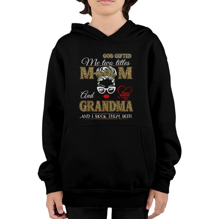 Womens Leopard Graphic Mom Grandma Mother's Day Plus Size Youth Hoodie