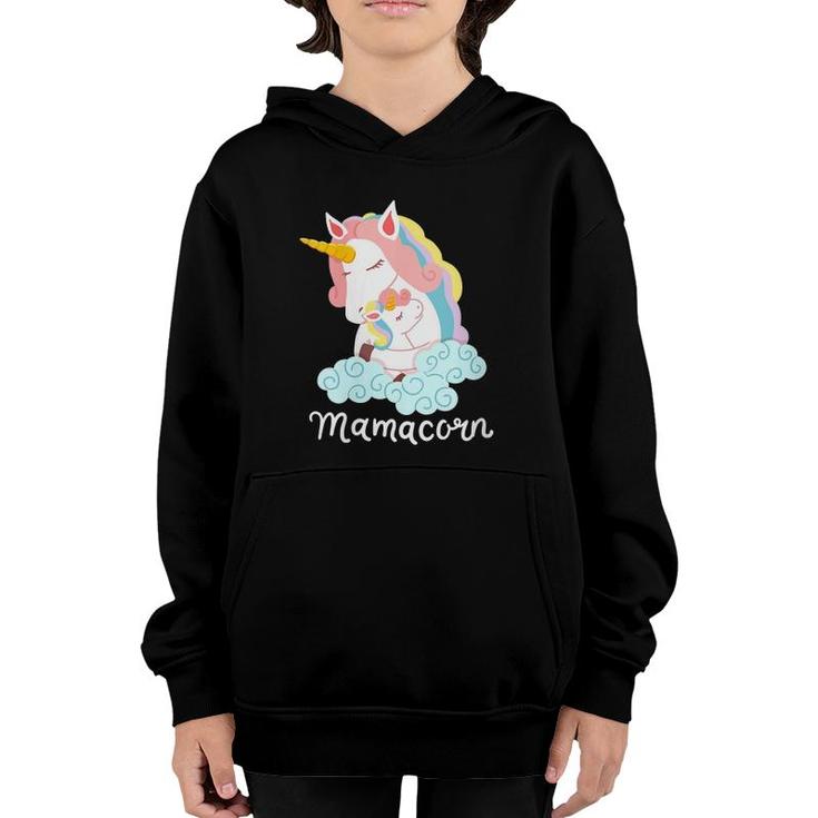 Womens Mamacorn Adorable Unicorn Mom Magical Mother's Day Costume Youth Hoodie