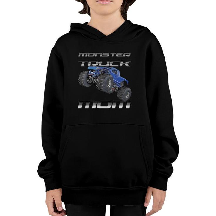 Womens Monster Truck Momfor Mothers V-Neck Youth Hoodie