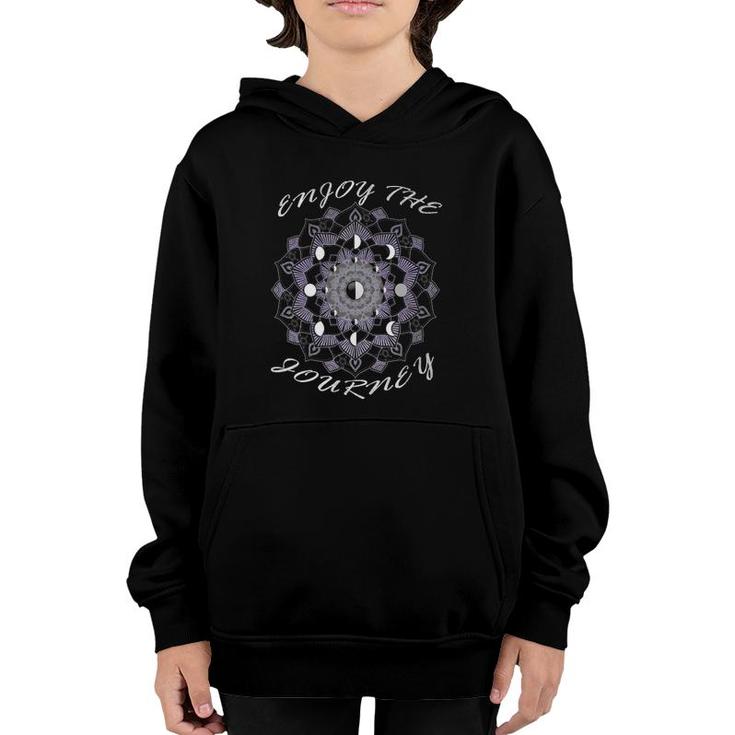 Womens Moon Phases Inspirational Quote Enjoy The Journey Inspiring Youth Hoodie