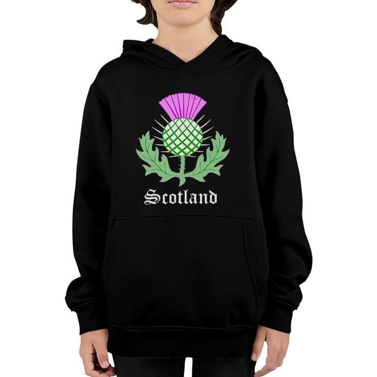 Womens Scottish Thistle Flower Celtic Symbol Scotland Gifts V-Neck Youth Hoodie