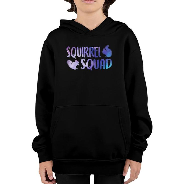 Womens Squirrel Squad Mom Woodland Critter Animal Nuts Nature Women V-Neck Youth Hoodie