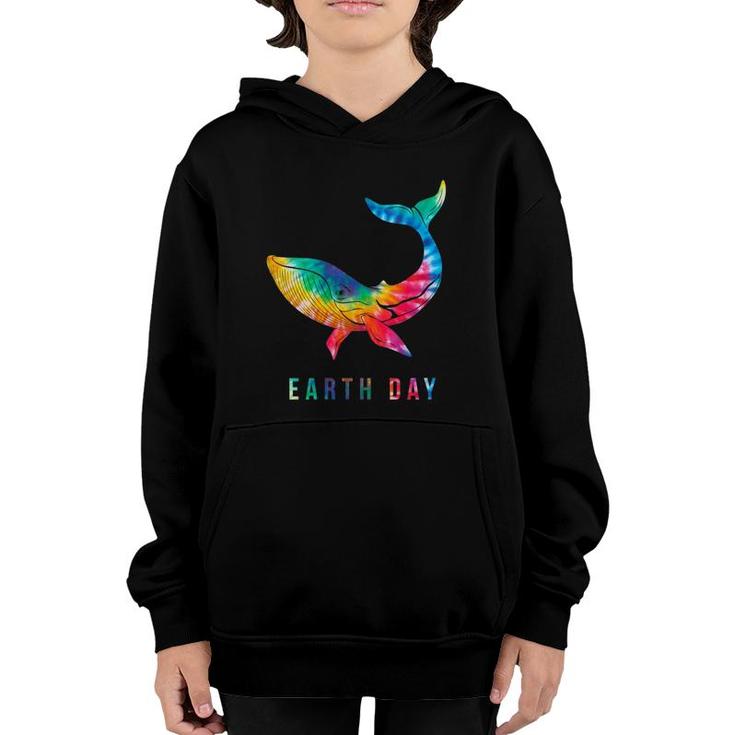 Womens Tie Dye Whale Lover Earth Day 2022 Costume Environmental  Youth Hoodie