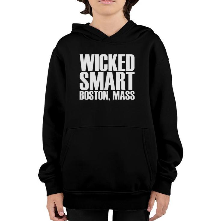 Womens Wicked Smart Boston, Mass Graphic  Youth Hoodie
