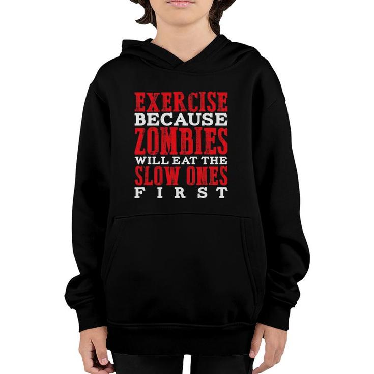 Zombie Funny Runningfor Runners Gym Rats Keep Fit Youth Hoodie