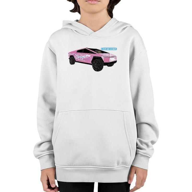 2021 777God I Love You So Much Cybercarts Pink Youth Hoodie