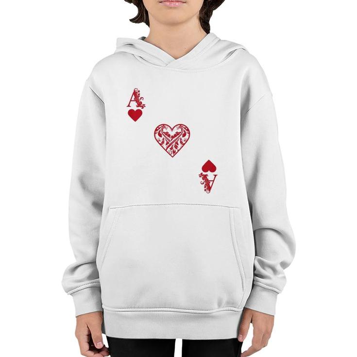 Ace Of Hearts Costume  - Funny Halloween Gift Youth Hoodie