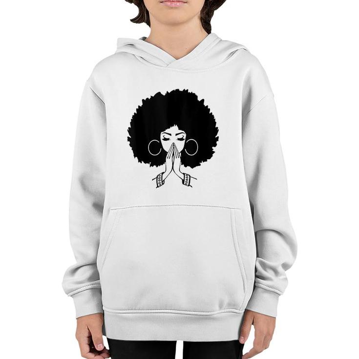 Afrocentric S For Women Afro Lady Pray  Youth Hoodie