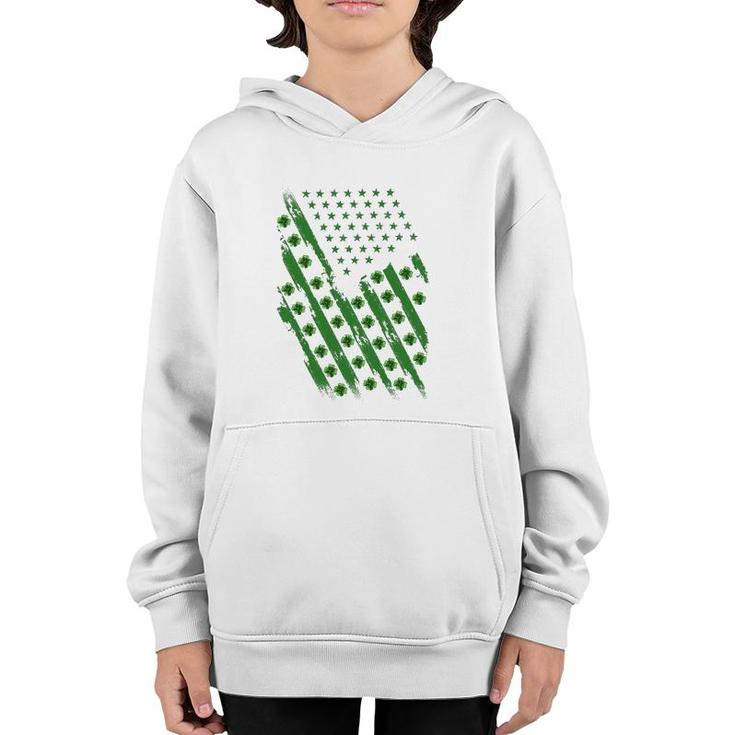 American Flag Ireland Flag StPatrick's Day Youth Hoodie