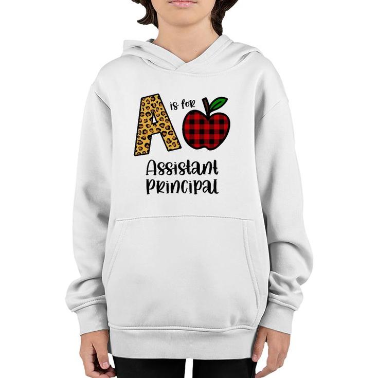 Apple A Is For Assistant Principal Back To School Youth Hoodie