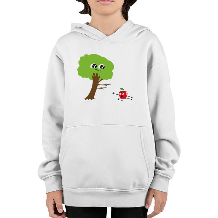 Apple Leaving Tree Funny Little Fruity Gift Youth Hoodie