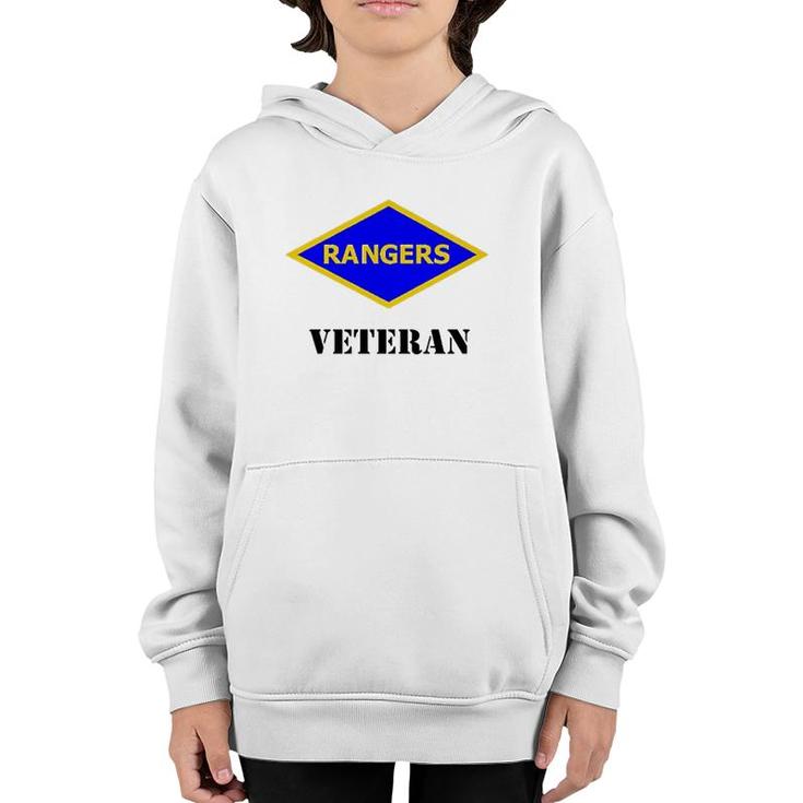 Army Ranger - Ww2 Army Rangers Patch Veteran White  Youth Hoodie