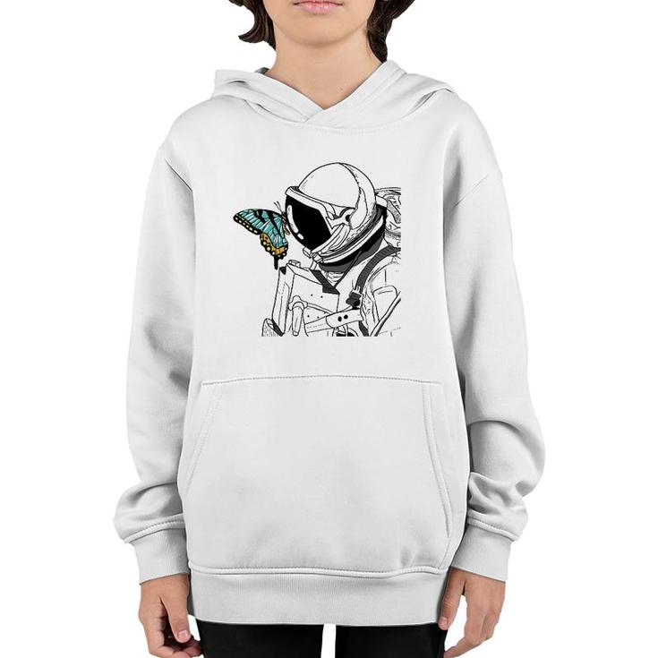 Astronaut Butterfly Art Cute Spaceman Insect Surrealism Gift Youth Hoodie