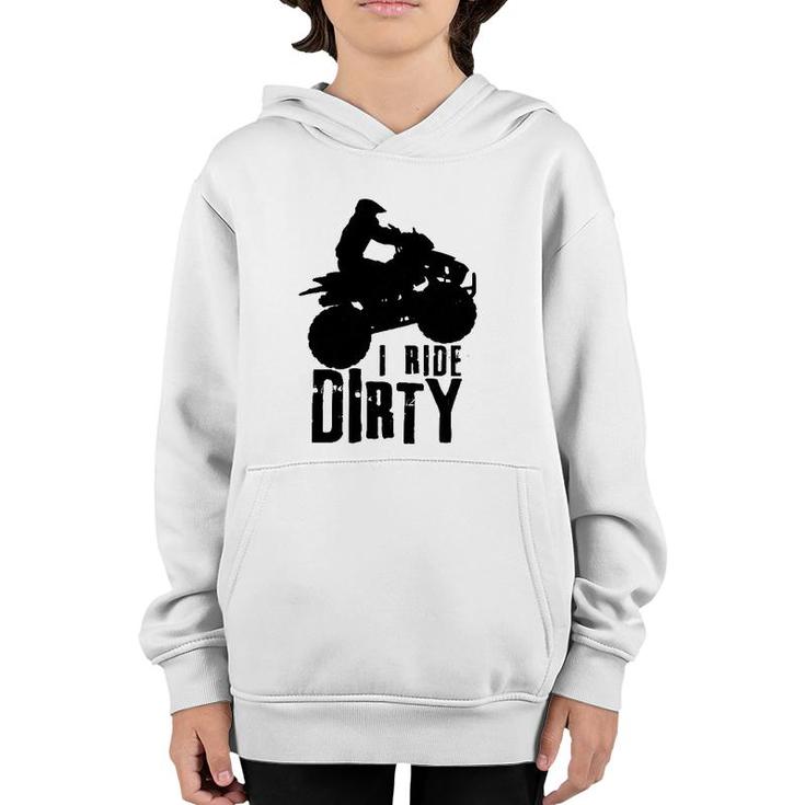 Atv 4 Wheeler Quad Bike Vintage Funny Ride Dirty Gift Men Youth Hoodie