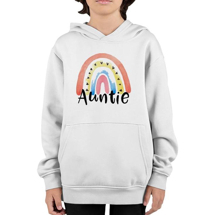 Auntie Rainbow For Women Aunt Christmas Mother's Day Niece  Youth Hoodie