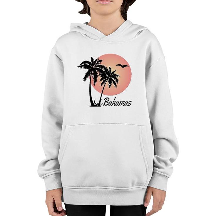 Bahamas Souvenir Gift Palm Tree Sun Beach Youth Hoodie