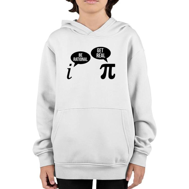 Be Rational Get Real Pi Day Funny Math Club Teacher Student Youth Hoodie