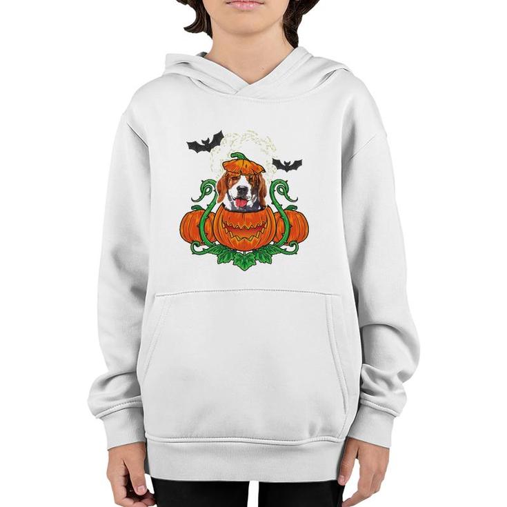 Beagle Costume Halloween Pumpkin Halloween Funny Dog Gift Youth Hoodie