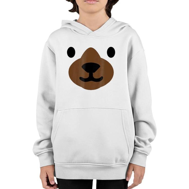 Bear Face Halloween Costume  Funny Youth Hoodie