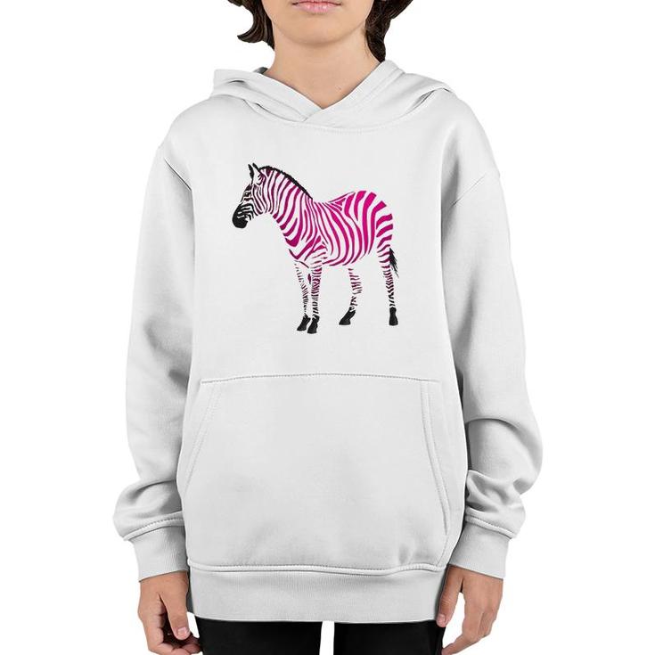 Beautiful Zebra Pink Sassy Art Youth Hoodie