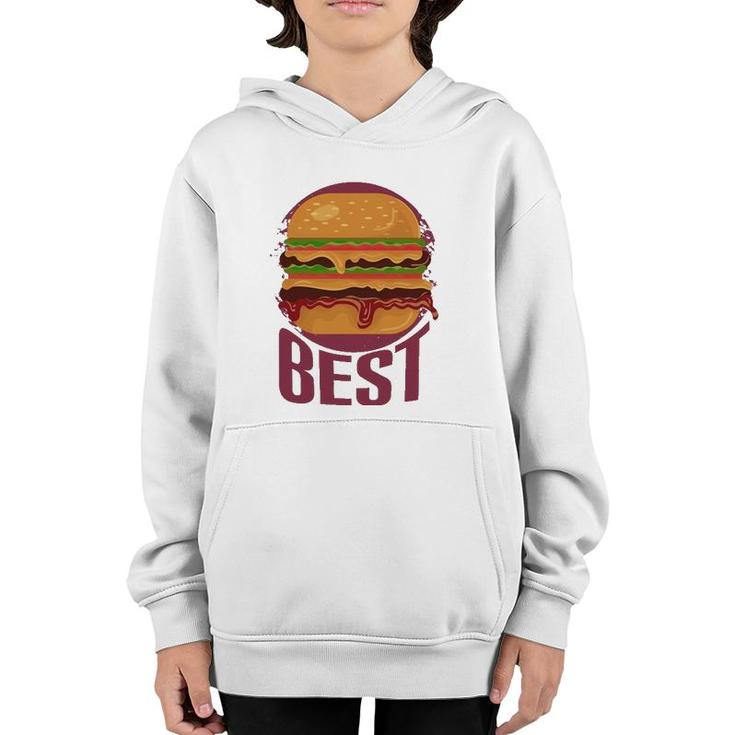 Best Burger Oozing With Cheese Mustard And Mayo Youth Hoodie