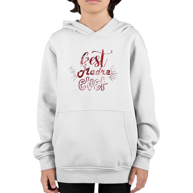 Best Madre Ever Mother's Day Pink Carnation Vesion Youth Hoodie