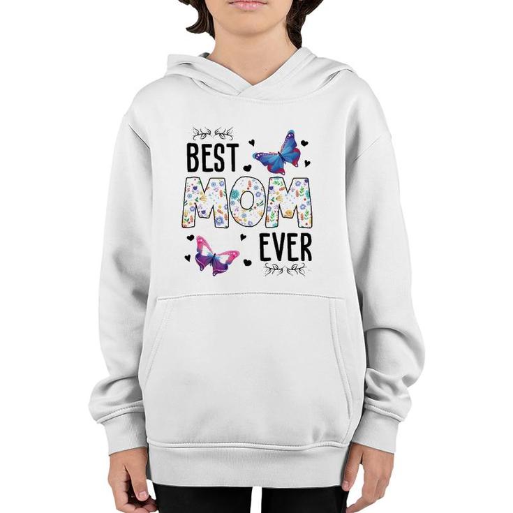 Best Mom Ever Colored Patterns Mother's Day Mama Birthday Youth Hoodie