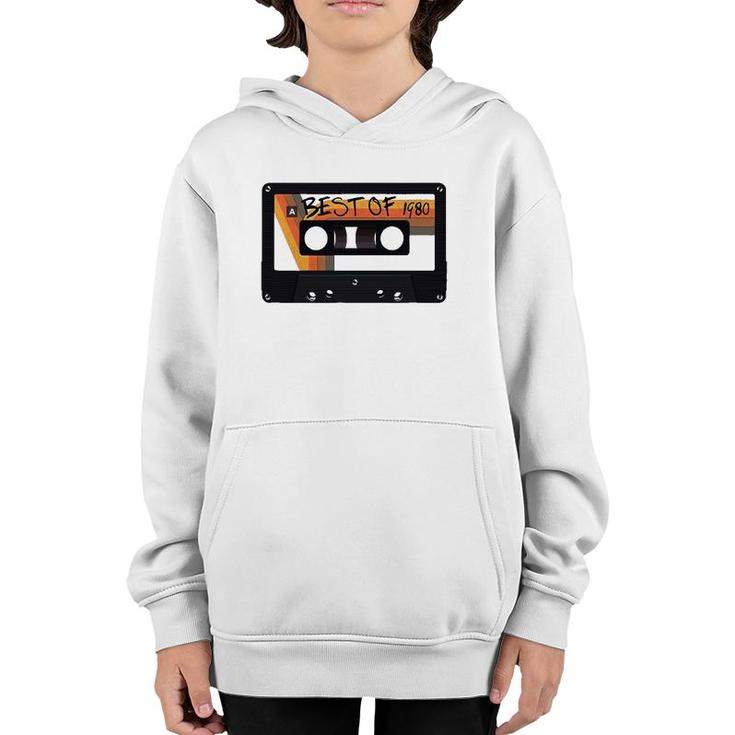 Best Of 1980 42Nd Birthday Cassette Tape Vintage Youth Hoodie