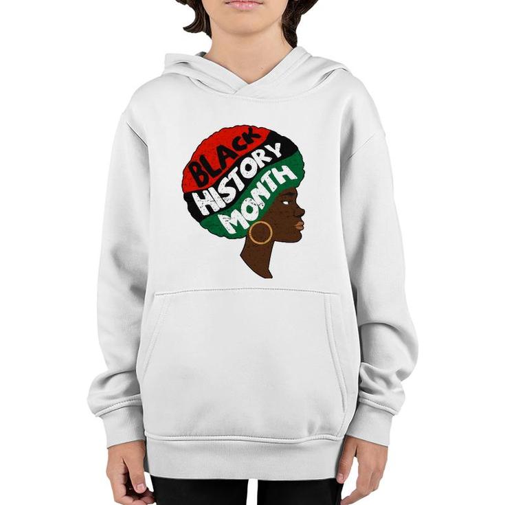 Black History Month Proud Afro African Queen Freedom Youth Hoodie