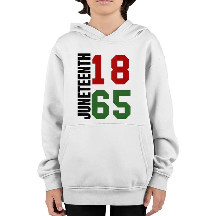 Black Proud African American For Juneteenth V-Neck Youth Hoodie