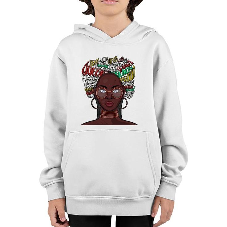 Black Queen S For Women African American Natural Afro Youth Hoodie