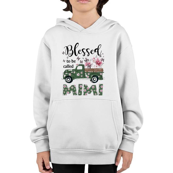 Blessed Mimi Truck Flower Mother's Day Youth Hoodie
