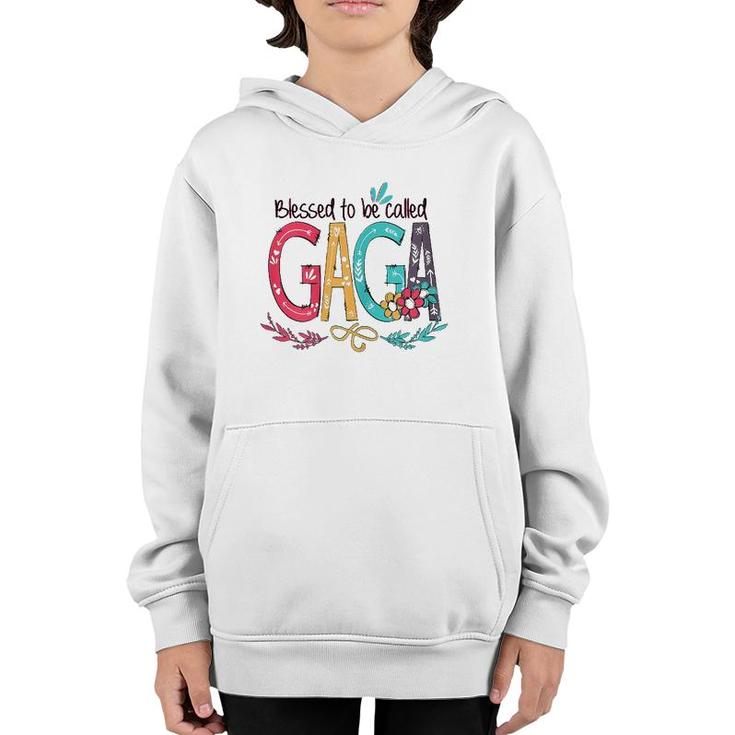 Blessed To Be Called Gaga Colorful Mother's Day Gift Youth Hoodie