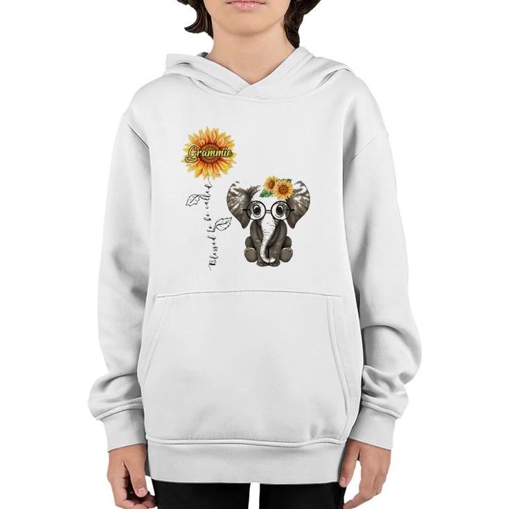 Blessed To Be Called Grammie Hippie Elephant Mother's Day Youth Hoodie