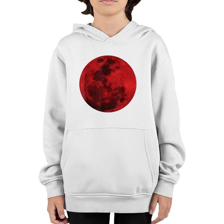 Blood Red Full Moon Space Gift Youth Hoodie