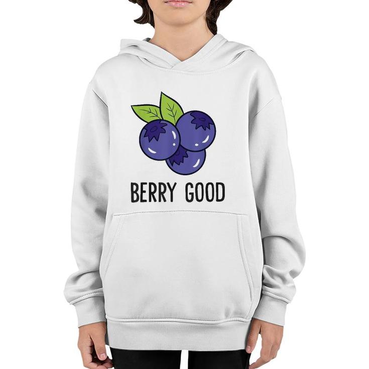 Blueberry Fruit Berry Good Blueberry Fruit Love Blueberries Youth Hoodie