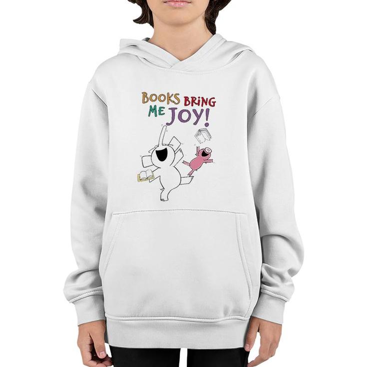 Books Bring Me Joy  Book Lover Reading Elephant And Pig Youth Hoodie
