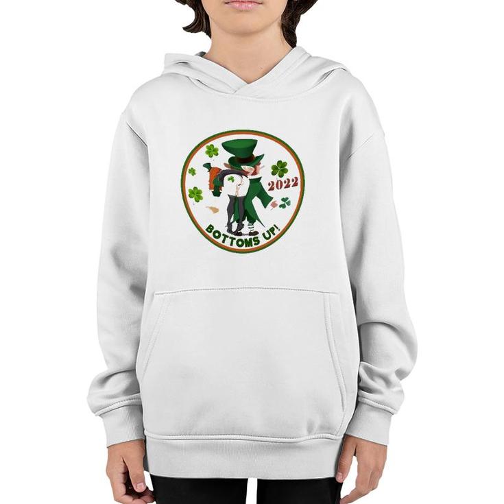 Bottoms Up Leprechaun St Patrick's Day Funny 2022 Ver2 Youth Hoodie