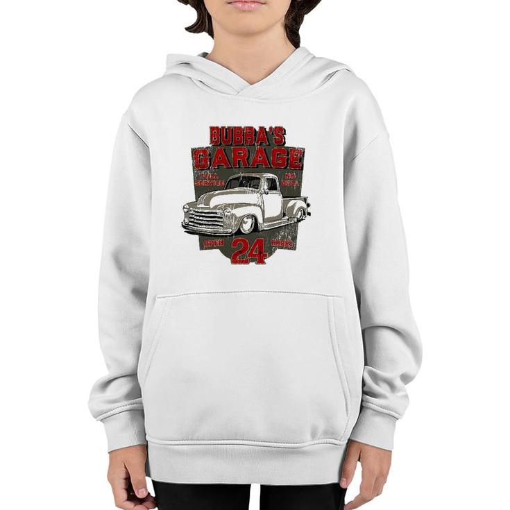 Bubba's Garage Hot Rod Classic Vintage Street Rod Design Youth Hoodie