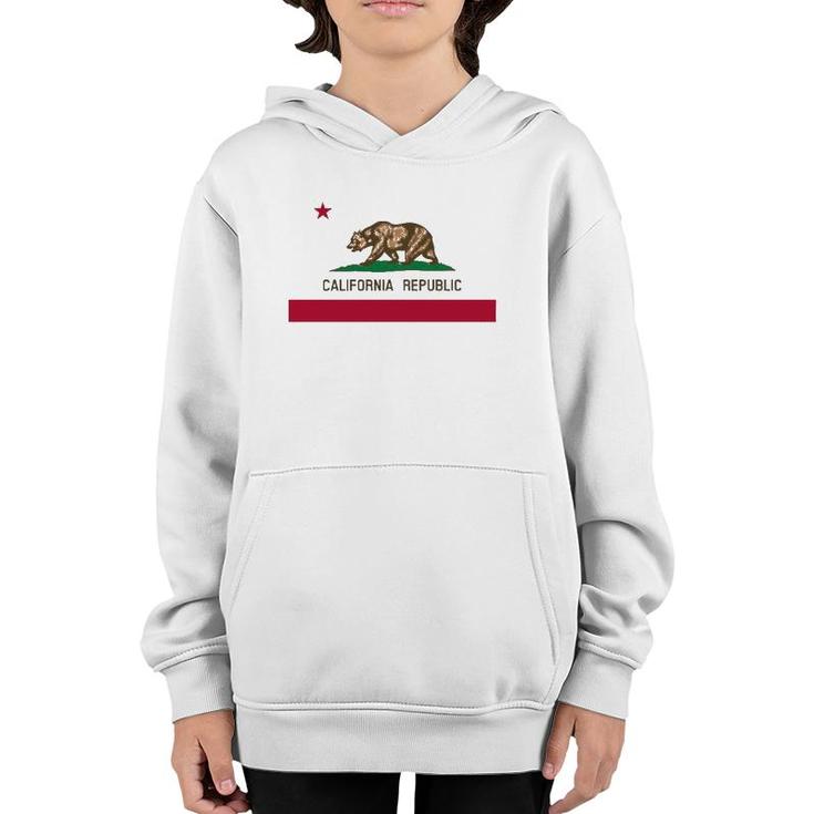California 'Bear Republic' State Flag Youth Hoodie