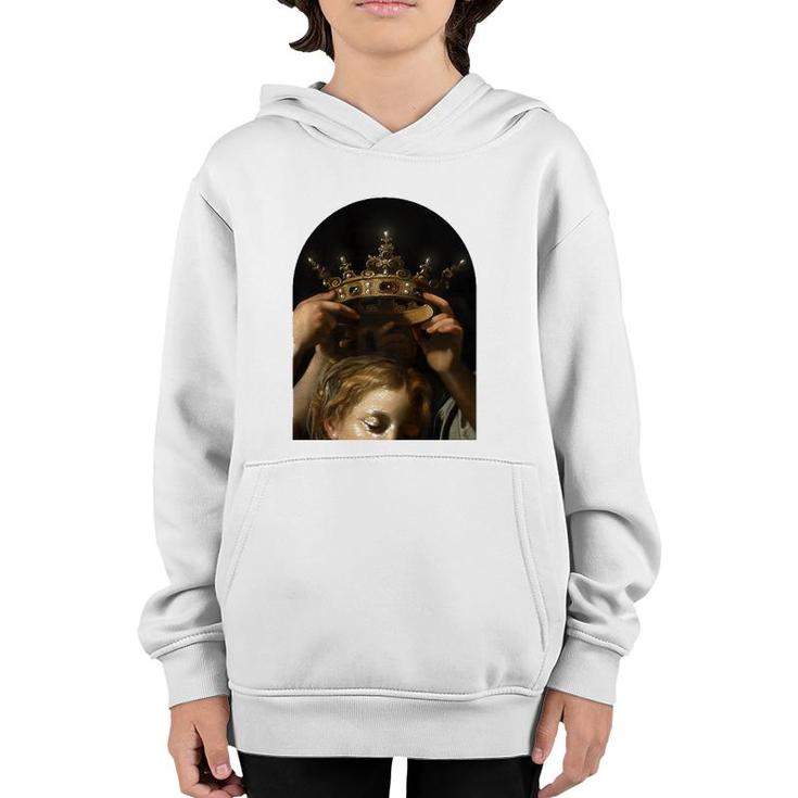 Cavarozzi Virgin With Angels, Christian Renaissance Painting  Youth Hoodie