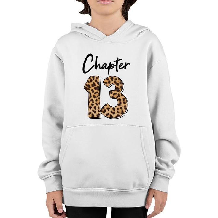 Chapter 13 Leopard 13Th Birthday Great  Art Youth Hoodie